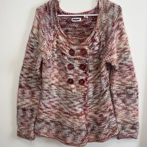 Women's Multicolor Buttoned Sweater